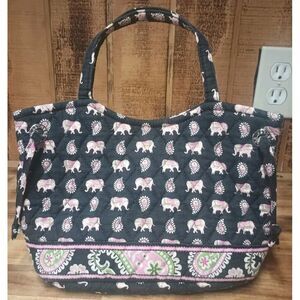 Vera Bradley Pink Elephants Small Sherry‎ Tote